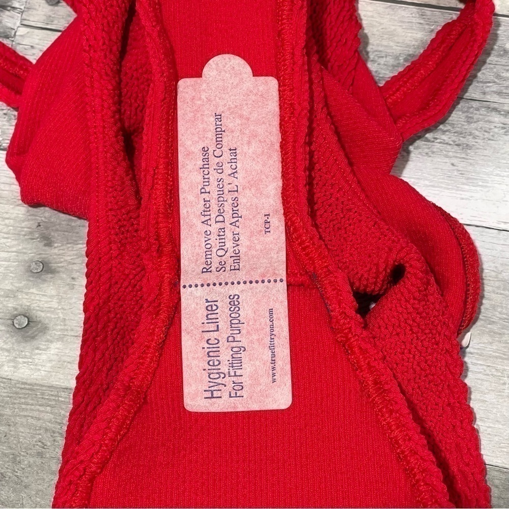 NWOT BOND-EYE THE MARA RIBBED ONE PIECE SWIMSUIT - RED - O/S - Picture 10 of 13